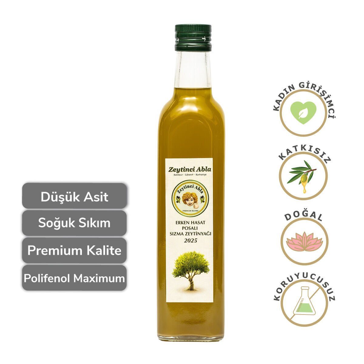 Erken Hasat Naturel Sızma Posalı Zeytinyağı (2025 yeni)   250 ml