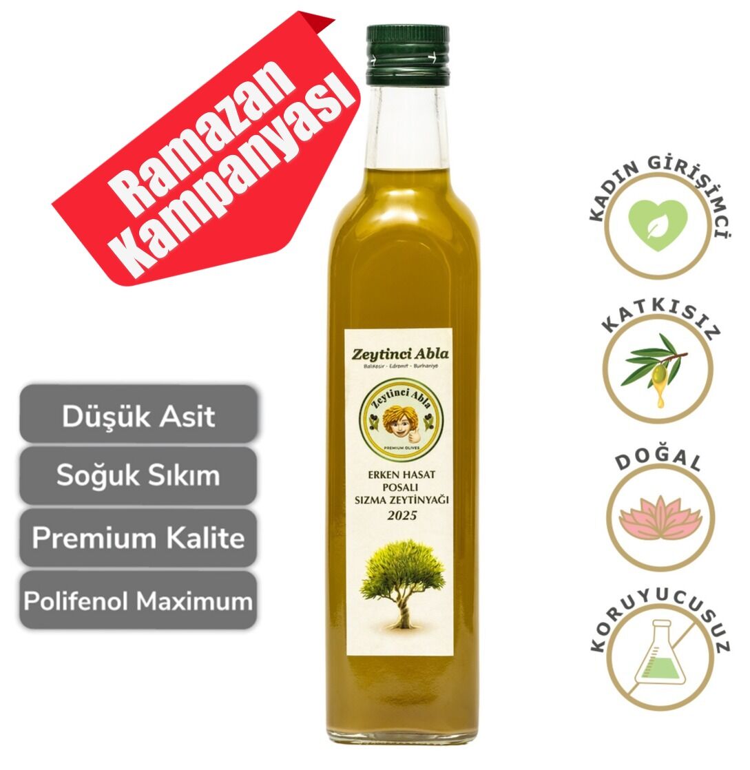 Erken Hasat Naturel Sızma Posalı Zeytinyağı (2025 yeni)   500 ml