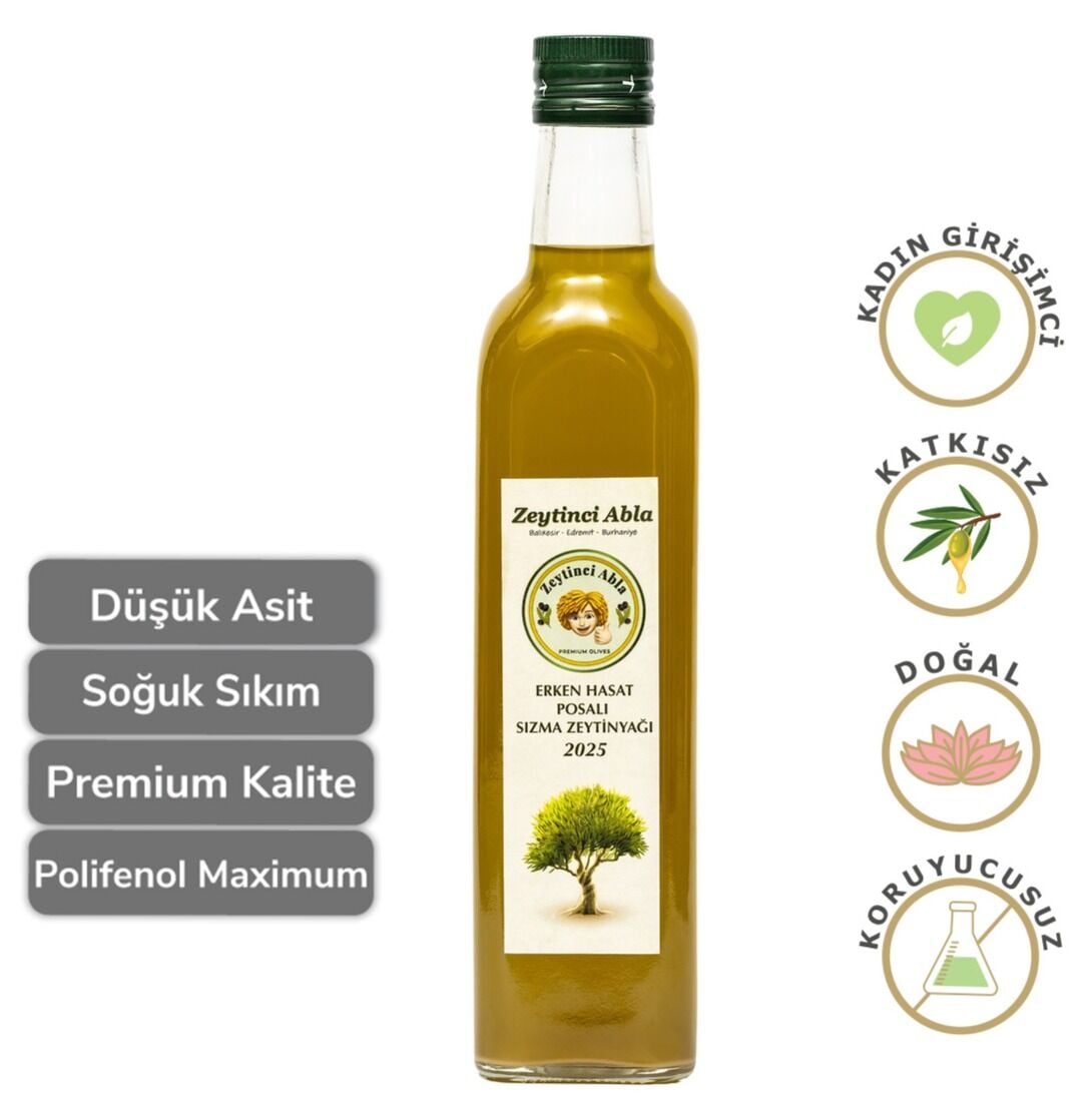 Erken Hasat Naturel Sızma Posalı Zeytinyağı (2025 yeni)   500 ml