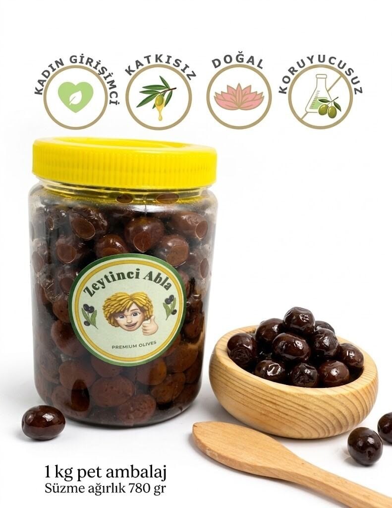 Organik(Yeni Sezon)  Çevirme Siyah Zeytin  1000 gr