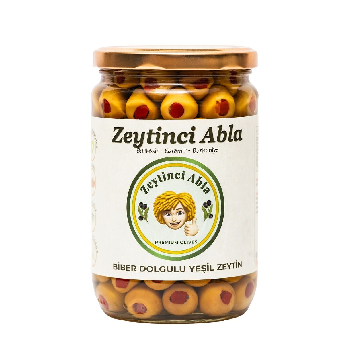 Biber Dolgulu Zeytin - Doğal & Katkısız   660 gr