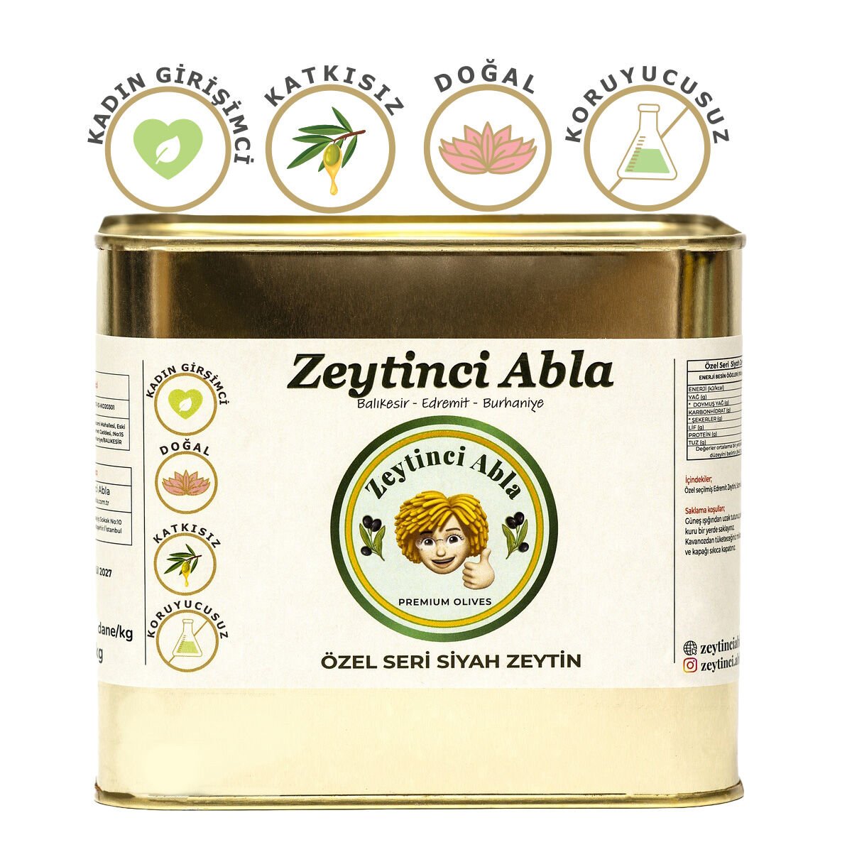 Özel Seri Premium Doğal Siyah Zeytin   2 kg