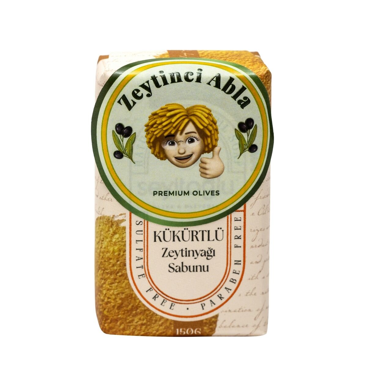 El&vücut sabunu - Kükürtlü-Saf Zeytinyağlı & Doğal-Bebekler-Çocuklar 150 gr