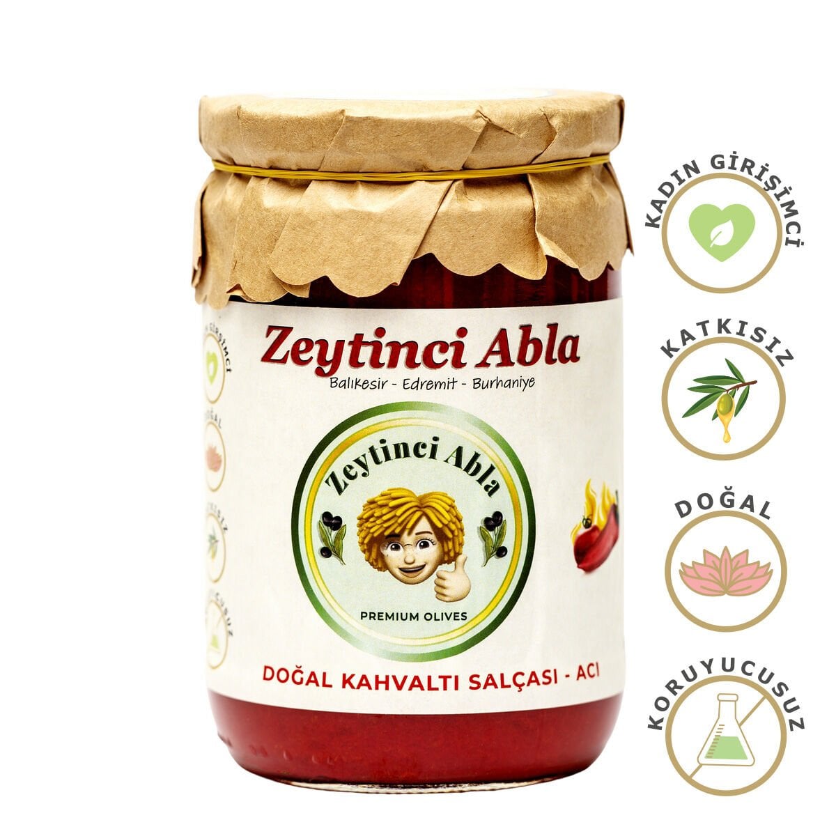 Ev tipi  Biber Salçası Acı - Ev Yapımı - Doğal & Katkısız   660  ml