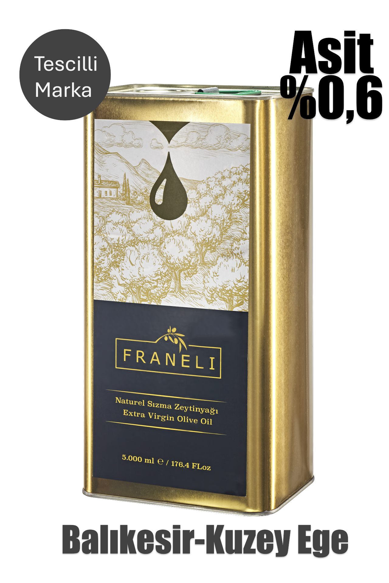 Natural Sızma Soğuk Sıkım Zeytinyağı 5 lt