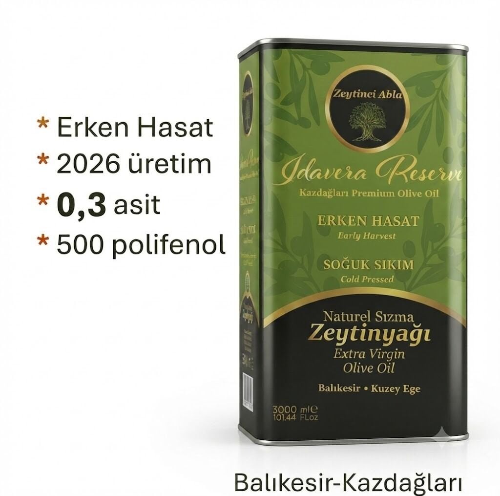 Erken Hasat 2026 Premium Soğuk Sıkım Natural Sızma  3 lt