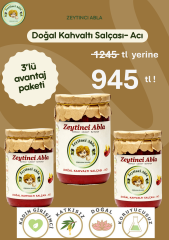 Ev tipi  Biber Salçası3 'lü Eko Paket  Acı - Ev Yapımı - Doğal & Katkısız   660  ml