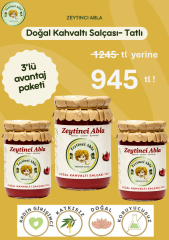 Kahvaltı Salçası 3'LÜ Eko Paket Tatlı - Ev Yapımı - Doğal & Katkısız   660  ml