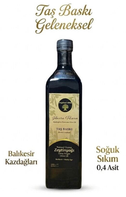 Taş Baskı Geleneksel Zeytinyağı-Erken Hasat Soğuk Sıkım -1 lt